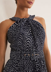 Elsie Spot Dress Navy/Ivory