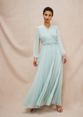 Alecia Pleated Maxi Dress Peppermint