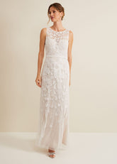 Ottilie Beaded Maxi Wedding Dress Ivory