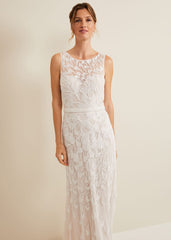 Ottilie Beaded Maxi Wedding Dress Ivory