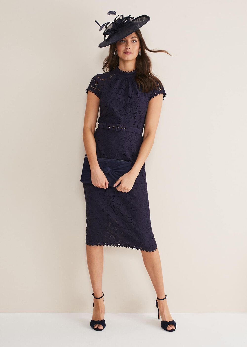Aurora Lace Dress Navy