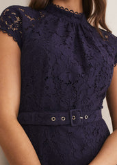 Aurora Lace Dress Navy