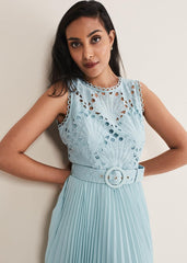 Petite Amora Lace Bodice Dress Peppermint