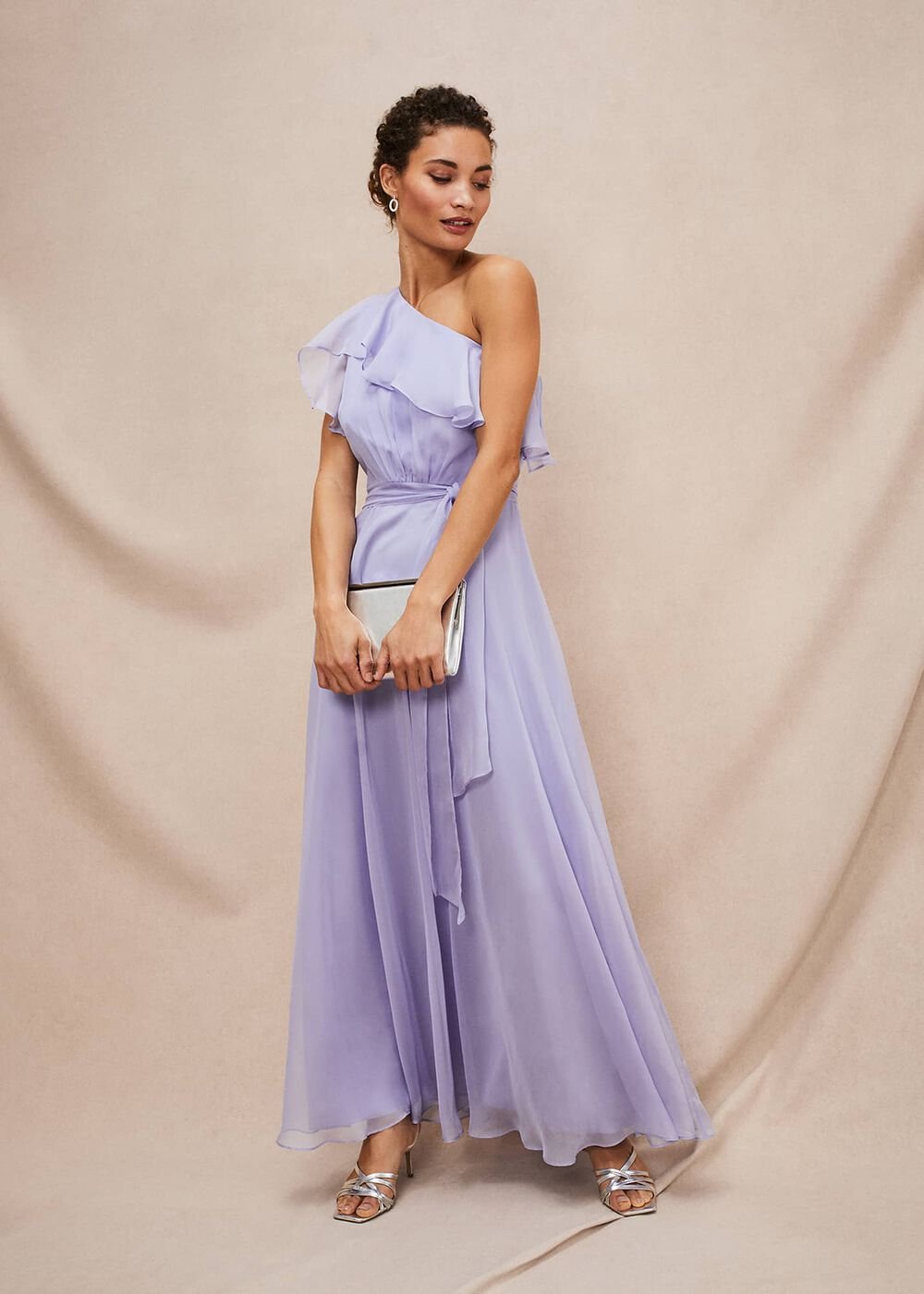 Mia One Shoulder Maxi Dress China Blue