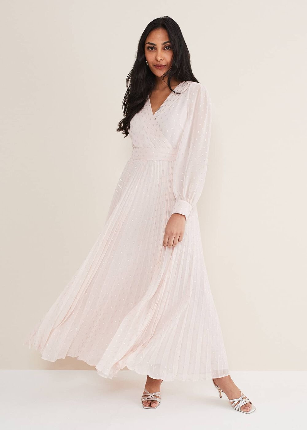 Petite Carmen Fil Coupe Maxi Dress Antique Rose