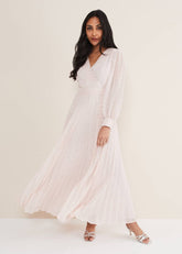 Petite Carmen Fil Coupe Maxi Dress Antique Rose