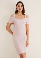 Zella Knitted Bandage Dress Antique Rose