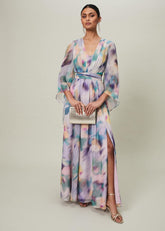 Selene Printed Maxi Dress Multi-Coloured