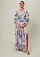 Selene Printed Maxi Dress Multi-Coloured