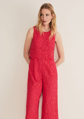 Dora Lace Jumpsuit Raspberry