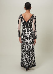 Ria Tapework Dress Black/White