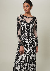 Ria Tapework Dress Black/White
