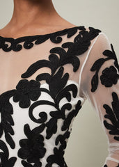 Ria Tapework Dress Black/White