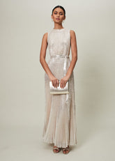 Simara Sequin Maxi Dress soft gold