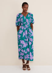 Pippa Midi Dress Green/Purple