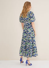 Morven Floral Maxi Dress Navy/Multi