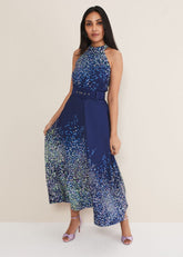 Petite Clea Ditsy Midi Dress French Navy / Multi