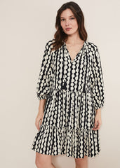 Lara Swing Dress Black/Stone