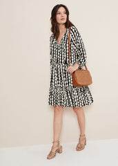 Lara Swing Dress Black/Stone