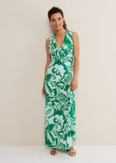Asiya Paisley Jersey Maxi Dress Teal