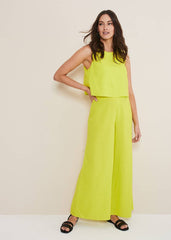 Aubrey Striped Wide Leg Jumpsuit Lime