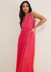 Petite Piper Ombre Maxi Dress Red/Pink