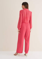 Mindy Wide Leg Jumpsuit Raspberry