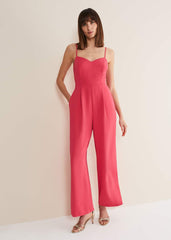 Mindy Wide Leg Jumpsuit Raspberry