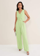 Petite Lissia Green Wide Leg Jumpsuit Apple Green