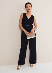 Lissia Navy Wide Leg Jumpsuit Navy