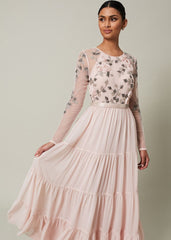 Florence Beaded Maxi Dress Antique Rose