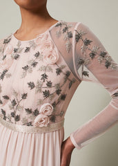 Florence Beaded Maxi Dress Antique Rose