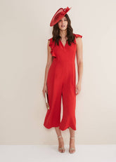Nicky Ruffle Jumpsuit Fire