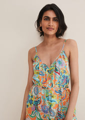 Lou Printed Paisley Boilersuit Multi-Coloured