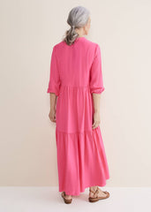 Jayde Tiered Midaxi Dress Pink