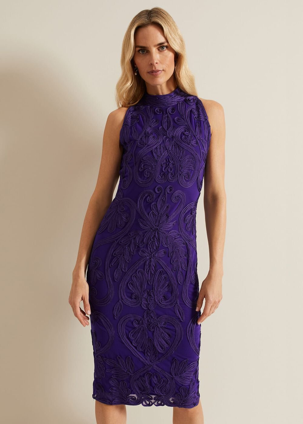 Andrea Tapework Dress Violet