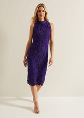Andrea Tapework Dress Violet