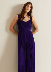 Lucia Pleated Bodice Jumpsuit Violet