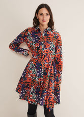Kerri Cotton Floral Mini Dress Red