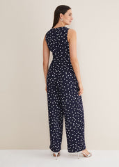 Kenzie Spot Jumpsuit Navy/Ivory
