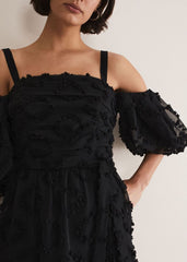 Margarita Off The Shoulder Midaxi Dress Black