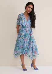 Petite Kendall Floral Midi Dress Multi-Coloured