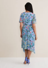 Petite Kendall Floral Midi Dress Multi-Coloured
