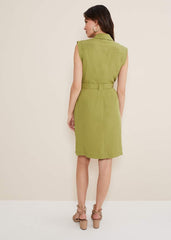 Miruna Utility Shift Dress Khaki