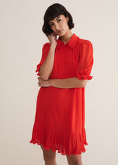 April Chiffon Mini Dress Red