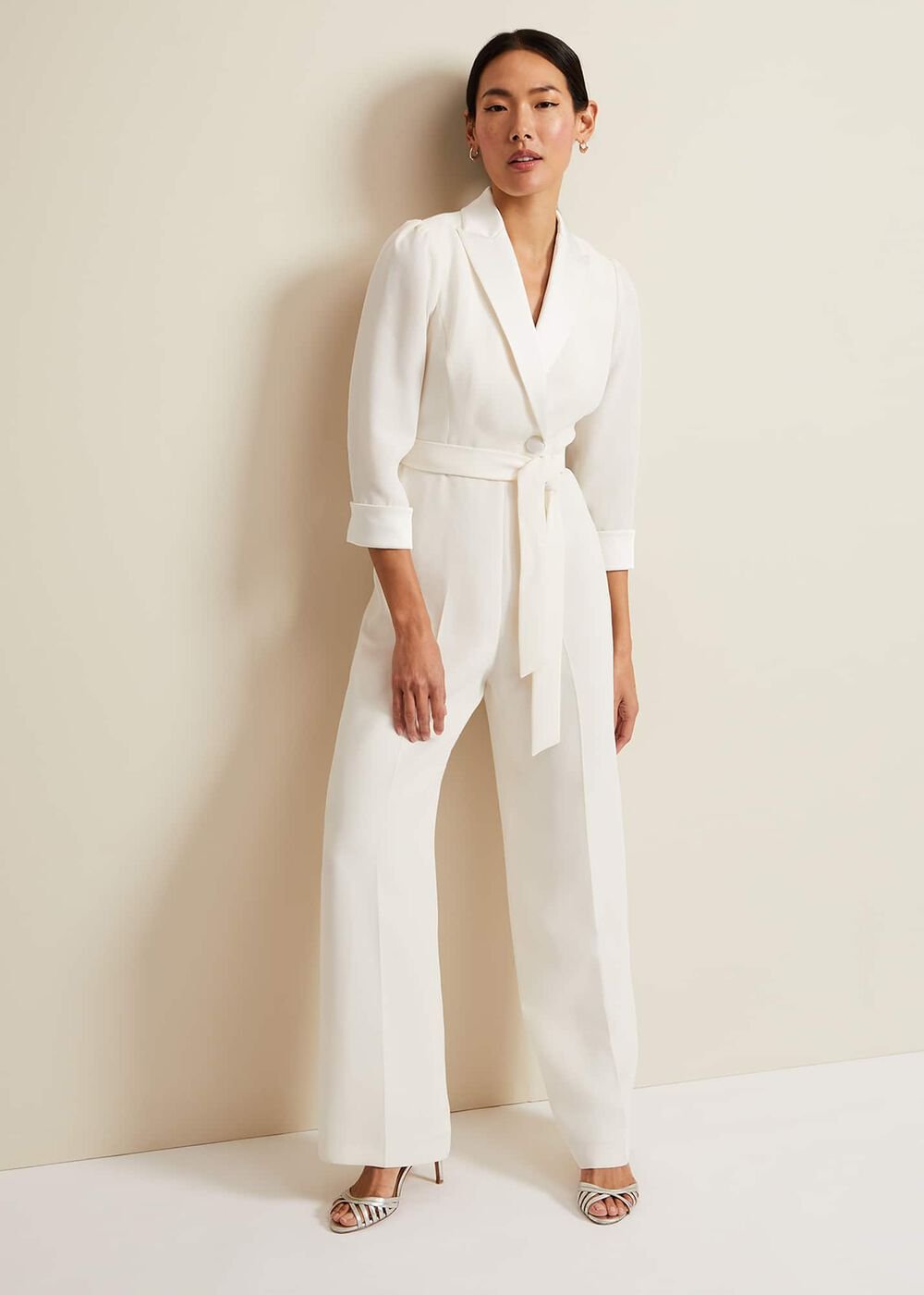 Kylie Tux Jumpsuit Ivory