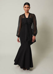 Freesia Black Maxi Dress Black