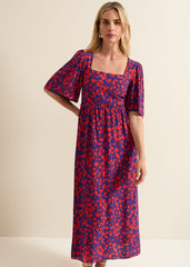 Ayesha Floral Midaxi Dress Red/Purple