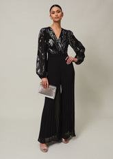 Althea Wide Leg Jumpsuit Black