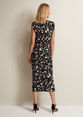 Taylor Floral Jersey Midi Dress Multi-Coloured